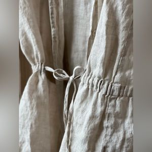 100% linen button down